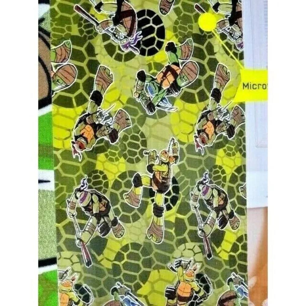 Nickelodeon Teenage Mutant Ninja Turtles Shower Curtain Camo Vinyl Bath Gift NEW